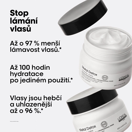 L’Oréal Professionnel Serie Expert Metal Detox hloubkově vyživující maska pro barvené a poškozené vlasy