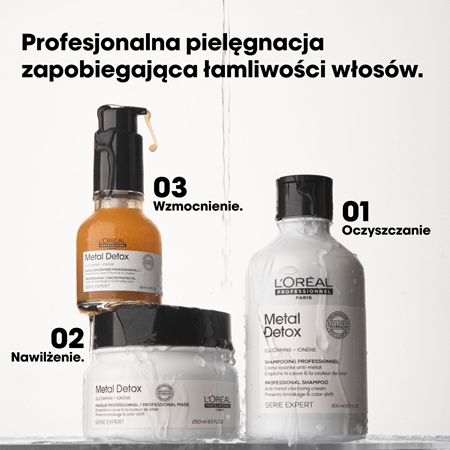 L’Oréal Professionnel Serie Expert Metal Detox maska głęboko odżywiająca do włosów farbowanych i zniszczonych