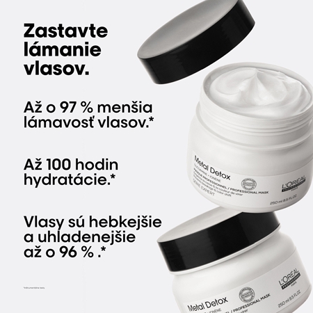 L’Oréal Professionnel Serie Expert Metal Detox hĺbkovo vyživujúca maska pre farbené a poškodené vlasy