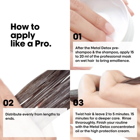 L’Oréal Professionnel Serie Expert Metal DX tiefenwirksame nährende Maske für gefärbtes und geschädigtes Haar