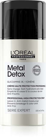 L’Oréal Professionnel Serie Expert Metal Detox ochranný krém pre lámavé a namáhané vlasy