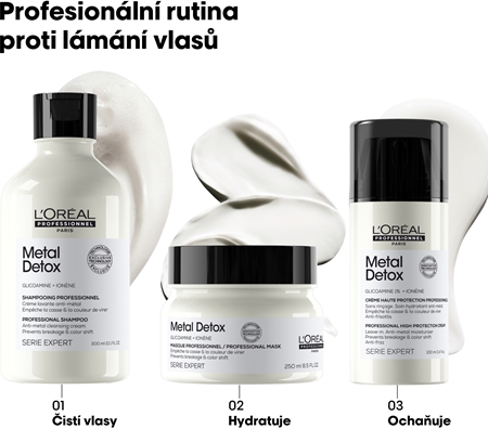 L’Oréal Professionnel Serie Expert Metal Detox ochranný krém pro lámavé a namáhané vlasy