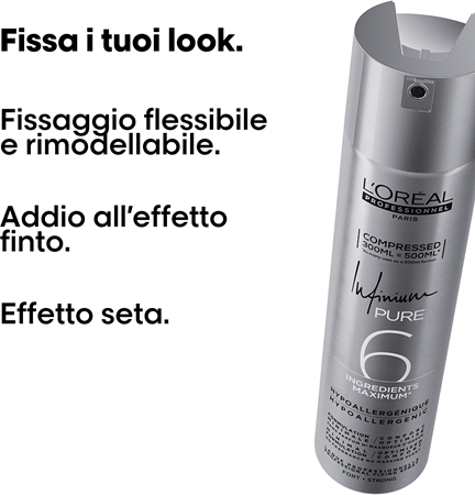 L’Oréal Professionnel Infinium Pure lacca per capelli ipoallergenica fissaggio forte