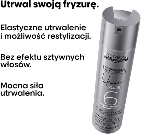 L’Oréal Professionnel Infinium Pure hypoalergiczny lakier do włosów mocno utrwalający