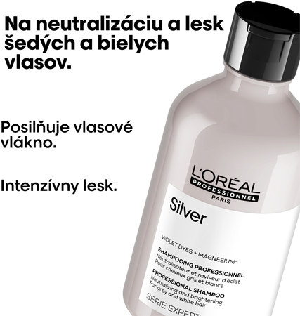 L’Oréal Professionnel Serie Expert Silver strieborný šampón pre šedivé vlasy