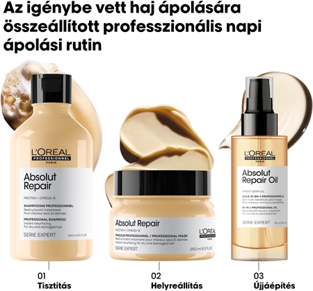 L’Oréal Professionnel Serie Expert Absolut Repair mélyregeneráló sampon száraz és sérült hajra