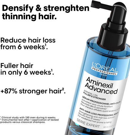 L’Oréal Professionnel Serie Expert Aminexil Advanced spray paral cabello para estimular el crecimiento del cabello