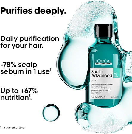 L’Oréal Professionnel Serie Expert Scalp Advanced valomasis šampūnas riebiai galvos odai