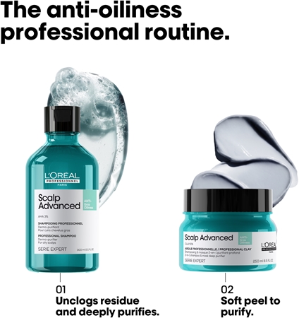L’Oréal Professionnel Serie Expert Scalp Advanced valomasis šampūnas riebiai galvos odai