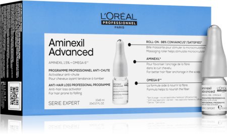 L’Oréal Professionnel Serie Expert Aminexil Advanced Ampulle für das Wachstum der Haare und die Stärkung von den Wurzeln heraus