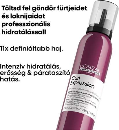 L’Oréal Professionnel Serie Expert Curl Expression formázó hajhab a frizura fixálásához a hullámos és göndör hajra