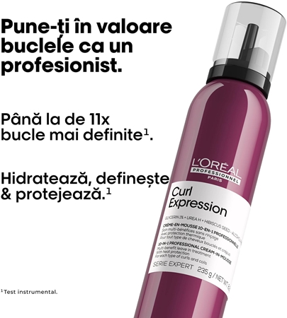 L’Oréal Professionnel Serie Expert Curl Expression spumă de coafat pentru definirea și forma coafurii pentru par ondulat si cret