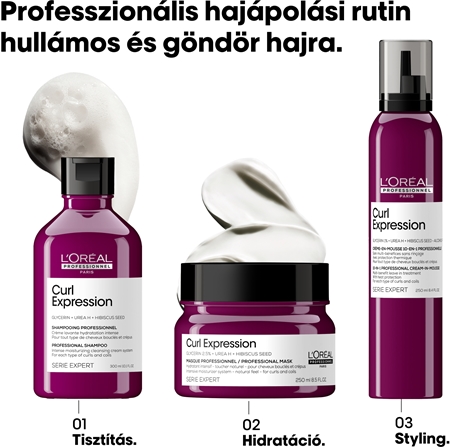 L’Oréal Professionnel Serie Expert Curl Expression formázó hajhab a frizura fixálásához a hullámos és göndör hajra