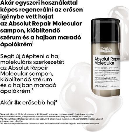 L’Oréal Professionnel Serie Expert Absolut Repair Molecular helyreállító hajpakolás töredezett, károsult hajra
