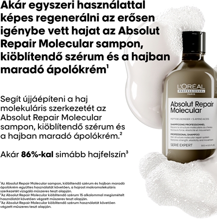 L’Oréal Professionnel Serie Expert Absolut Repair Molecular hajerősítő sampon a sérült hajra