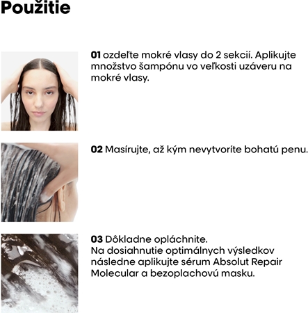 L’Oréal Professionnel Serie Expert Absolut Repair Molecular posilňujúci šampón pre poškodené vlasy