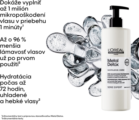 L’Oréal Professionnel Serie Expert Metal Detox pred-šampónová starostlivosť pre farbené a poškodené vlasy