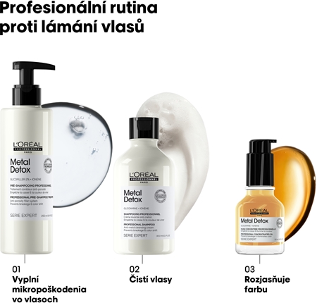 L’Oréal Professionnel Serie Expert Metal Detox pred-šampónová starostlivosť pre farbené a poškodené vlasy