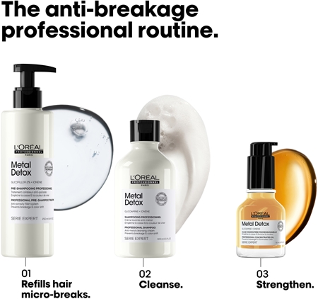 L’Oréal Professionnel Serie Expert Metal DX Feuchtigkeitspflege zur Nutzuung vor der Haarwäsche für gefärbtes und geschädigtes Haar