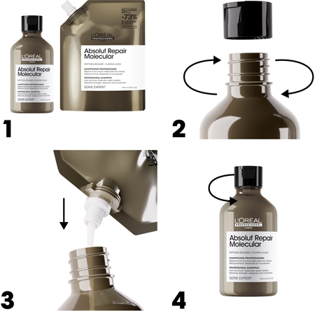 L’Oréal Professionnel Serie Expert Absolut Repair Molecular hajerősítő sampon a sérült hajra