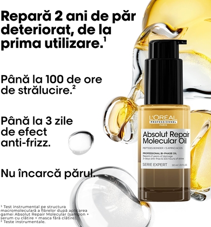 L’Oréal Professionnel Serie Expert Absolut Repair Molecular Ulei nutritiv pentru păr pentru par deteriorat