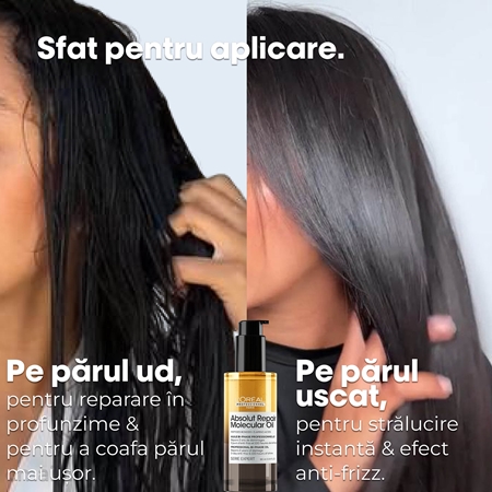 L’Oréal Professionnel Serie Expert Absolut Repair Molecular Ulei nutritiv pentru păr pentru par deteriorat