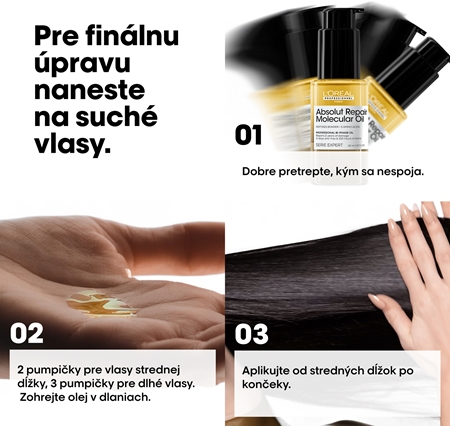 L’Oréal Professionnel Serie Expert Absolut Repair Molecular vyživujúci olej na vlasy pre poškodené vlasy