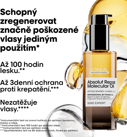 L’Oréal Professionnel Serie Expert Absolut Repair Molecular vyživující olej na vlasy pro poškozené vlasy