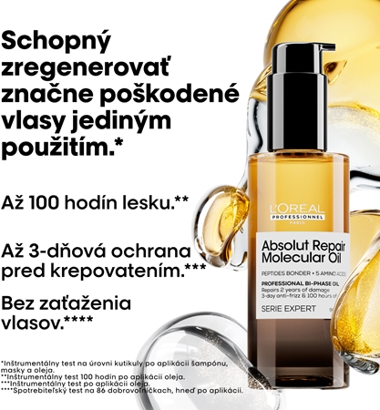 L’Oréal Professionnel Serie Expert Absolut Repair Molecular vyživujúci olej na vlasy pre poškodené vlasy