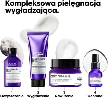 L’Oréal Professionnel Serie Expert Keratin Alpha Sleek kuracja do włosów dla gładkiego wyglądu włosów