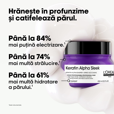 L’Oréal Professionnel Serie Expert Keratin Alpha Sleek masca hranitoare pentru un aspect neted al părului