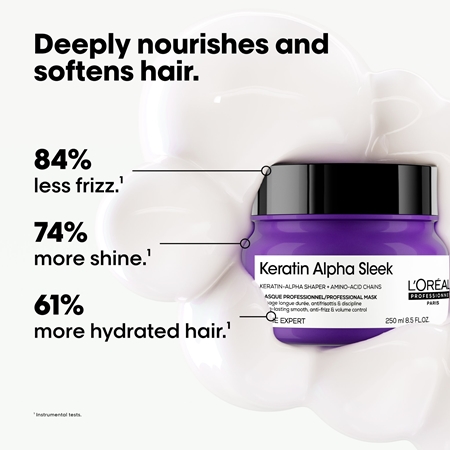 L’Oréal Professionnel Serie Expert Keratin Alpha Sleek Nourishing Mask for smooth-looking hair