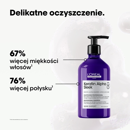 L’Oréal Professionnel Serie Expert Keratin Alpha Sleek szampon dla gładkiego wyglądu włosów