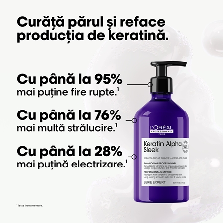 L’Oréal Professionnel Serie Expert Keratin Alpha Sleek șampon pentru un aspect neted al părului