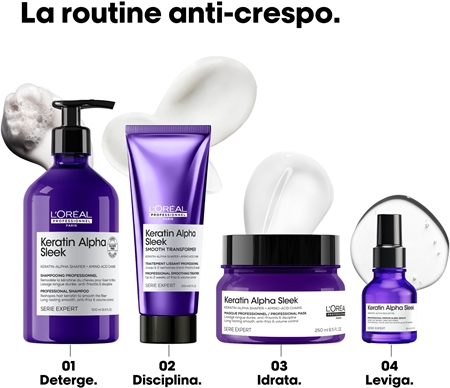 L’Oréal Professionnel Serie Expert Keratin Alpha Sleek shampoo per capelli dall’aspetto liscio