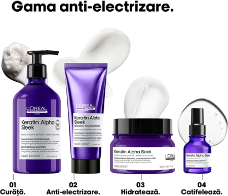 L’Oréal Professionnel Serie Expert Keratin Alpha Sleek șampon pentru un aspect neted al părului