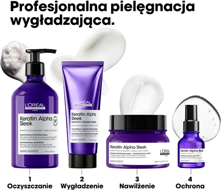 L’Oréal Professionnel Serie Expert Keratin Alpha Sleek szampon dla gładkiego wyglądu włosów