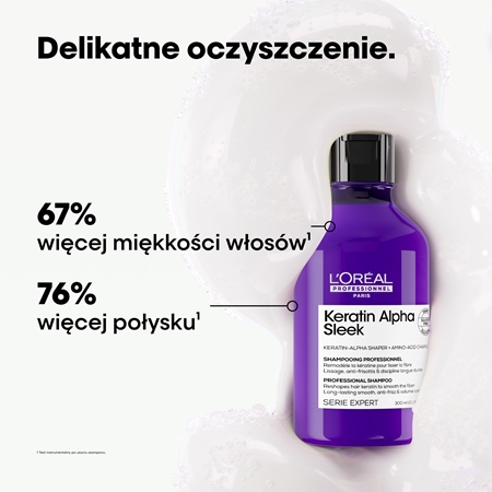 L’Oréal Professionnel Serie Expert Keratin Alpha Sleek szampon dla gładkiego wyglądu włosów