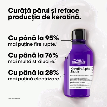 L’Oréal Professionnel Serie Expert Keratin Alpha Sleek șampon pentru un aspect neted al părului