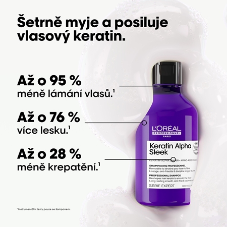 L’Oréal Professionnel Serie Expert Keratin Alpha Sleek šampon pro hladký vzhled vlasů