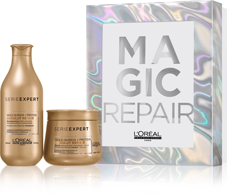 L’Oréal Professionnel Serie Expert Absolut Repair Gold Quinoa + Protein coffret cadeau I. (pour cheveux très abîmés)
