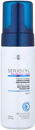 L’Oréal Professionnel Serioxyl GlucoBoost + Incell Haarschaum für sichtbares Haarvolumen bei sehr empfindlichen und schütter werdenden Haaren