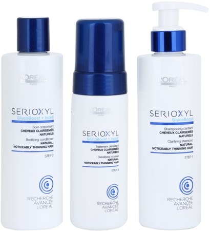 L’Oréal Professionnel Serioxyl GlucoBoost + Incell Fuller Hair козметичен комплект за разредена коса