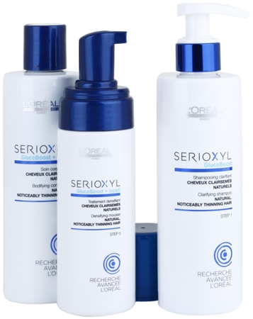 L’Oréal Professionnel Serioxyl GlucoBoost + Incell Fuller Hair козметичен комплект за разредена коса