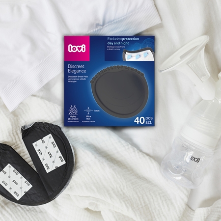 LOVI Discreet Elegance Black 40 pcs jednorázové vložky do podprsenky