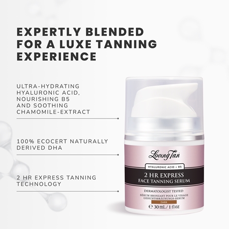 Loving Tan 2 HR Express itseruskettava kasvoseerumi