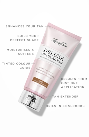 Loving Tan Deluxe Gradual Tan ravitseva vartalomaito rusketuksen korostamiseen
