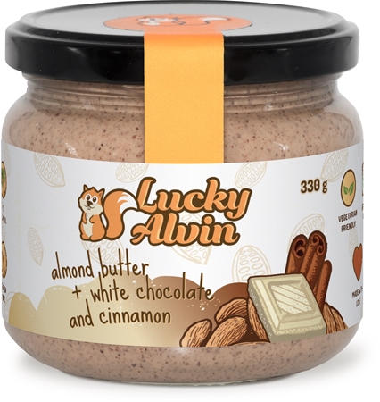 Lucky Alvin Almond Butter + White chocolate + Cinnamon Nussaufstrich