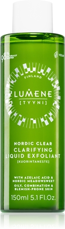 Lumene TYYNI Nordic Clear lotion tonique purifiante pour éliminer les excès de sébum et pores effet exfoliant