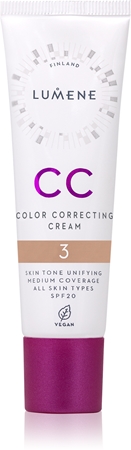 Lumene CC Color Correcting Cream CC Cream for Even Skin Tone SPF 20